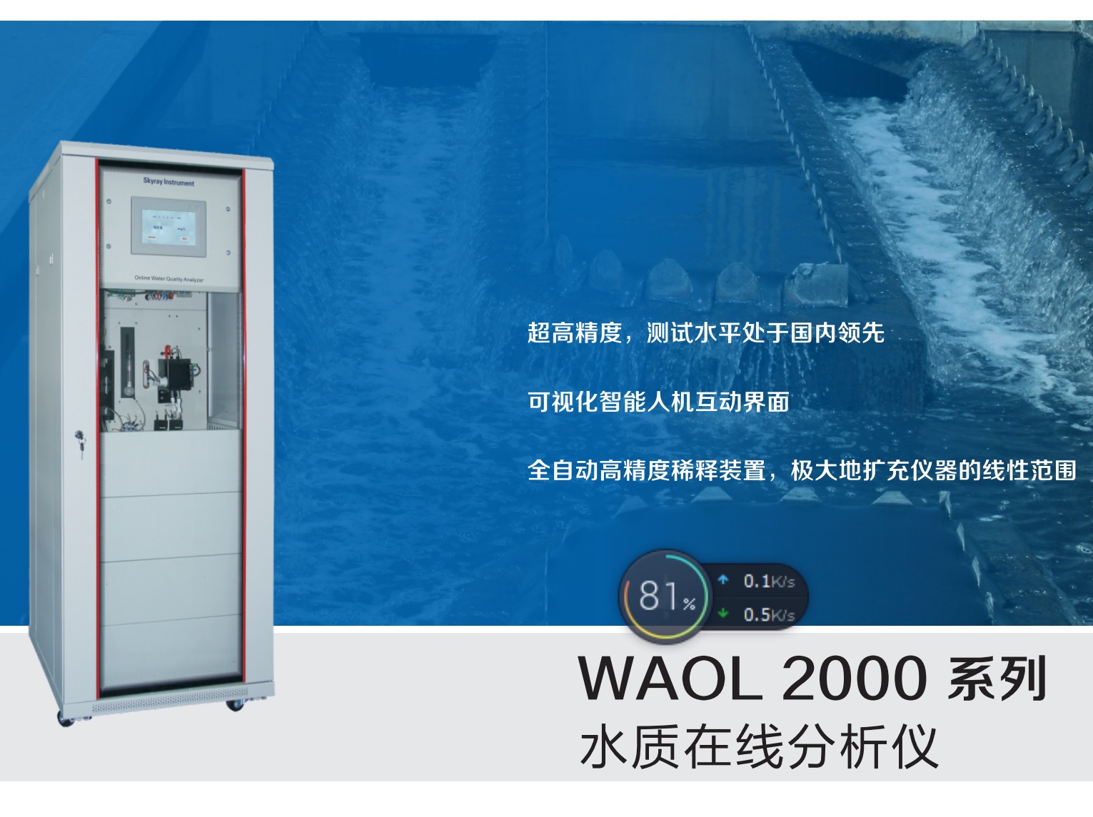 WAOL 2000 On line analysis of water quality